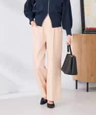 K2LFD03049 a.v.v(アー・ヴェ・ヴェ) ［支持率NO.1/イージーケア/ストレッチ］スッキリ見えワイドパンツ ピンク