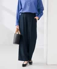 K2LFD03049 a.v.v(アー・ヴェ・ヴェ) ［支持率NO.1/イージーケア/ストレッチ］スッキリ見えワイドパンツ ピンク