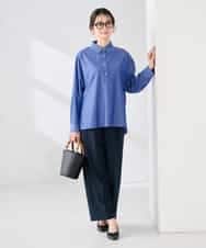 K2LFD03049 a.v.v(アー・ヴェ・ヴェ) ［支持率NO.1/イージーケア/ストレッチ］スッキリ見えワイドパンツ ピンク