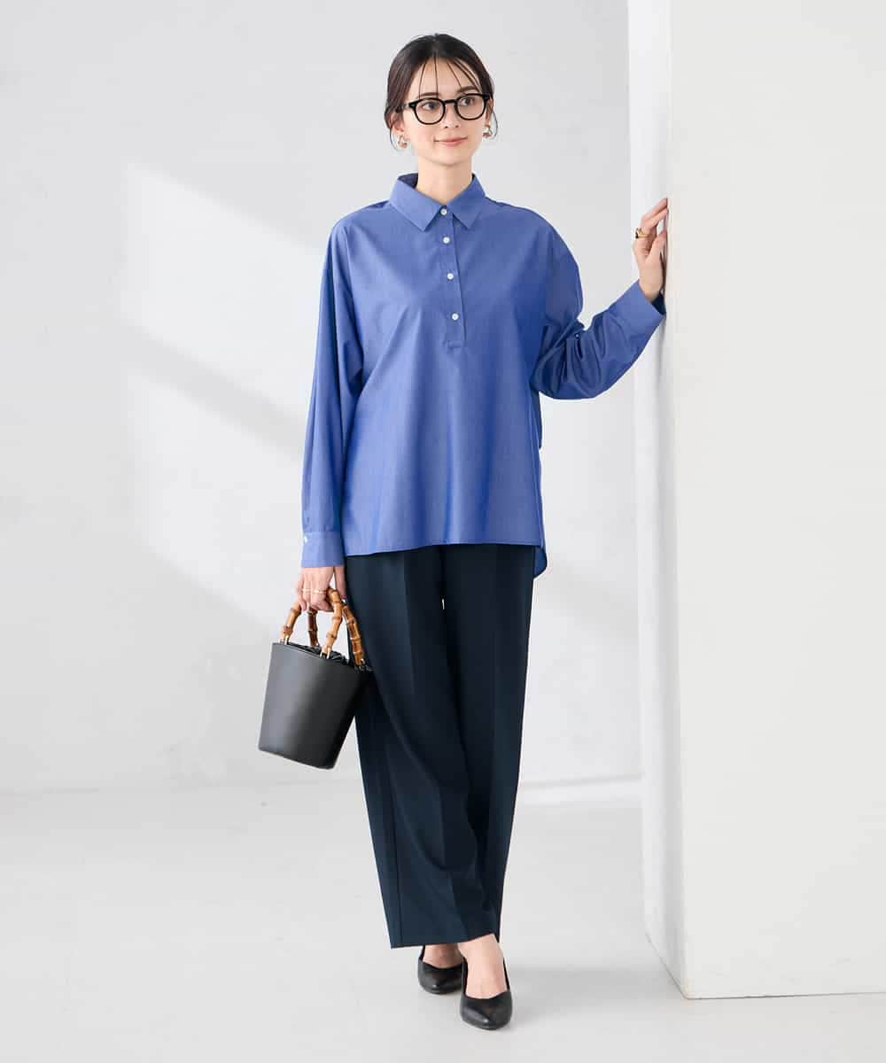 K2LFD03049 a.v.v(アー・ヴェ・ヴェ) ［支持率NO.1/イージーケア/ストレッチ］スッキリ見えワイドパンツ ピンク