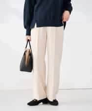 K2LFD03049 a.v.v(アー・ヴェ・ヴェ) ［支持率NO.1/イージーケア/ストレッチ］スッキリ見えワイドパンツ ピンク