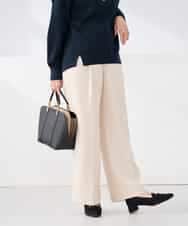 K2LFD03049 a.v.v(アー・ヴェ・ヴェ) ［支持率NO.1/イージーケア/ストレッチ］スッキリ見えワイドパンツ ピンク