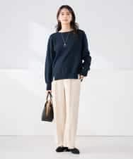 K2LFD03049 a.v.v(アー・ヴェ・ヴェ) ［支持率NO.1/イージーケア/ストレッチ］スッキリ見えワイドパンツ ピンク