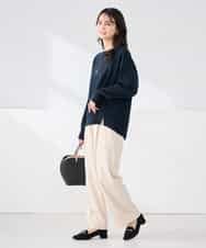 K2LFD03049 a.v.v(アー・ヴェ・ヴェ) ［支持率NO.1/イージーケア/ストレッチ］スッキリ見えワイドパンツ ピンク