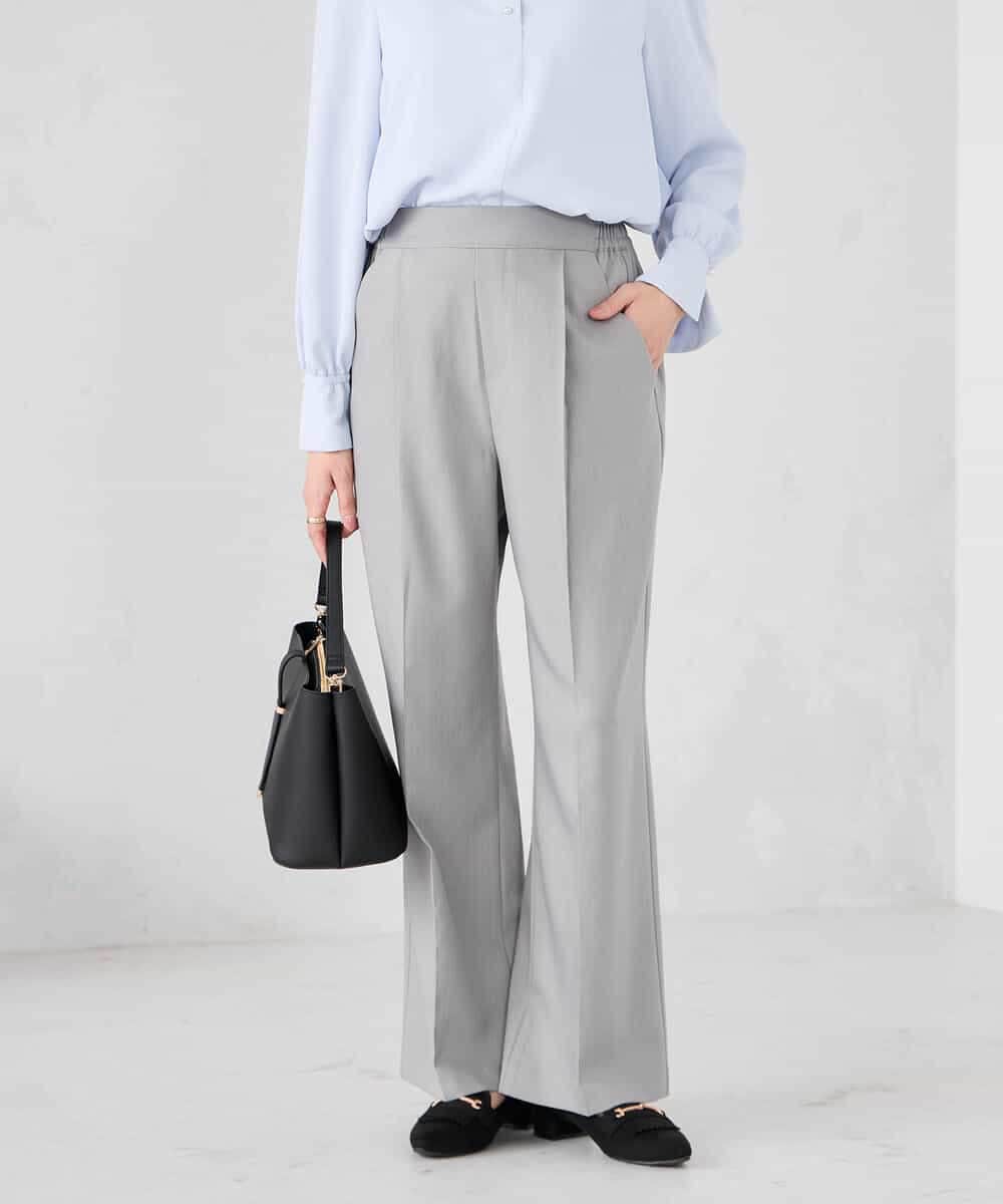 K2LFD03049 a.v.v(アー・ヴェ・ヴェ) ［支持率NO.1/イージーケア/ストレッチ］スッキリ見えワイドパンツ ピンク