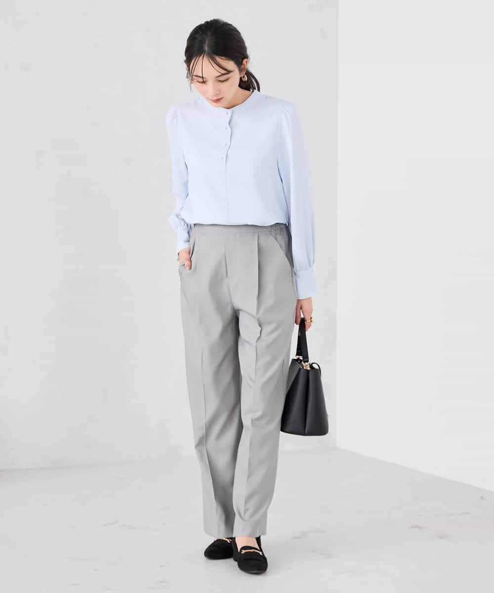 K2LFD03049 a.v.v(アー・ヴェ・ヴェ) ［支持率NO.1/イージーケア/ストレッチ］スッキリ見えワイドパンツ ピンク