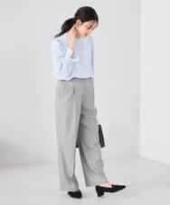 K2LFD03049 a.v.v(アー・ヴェ・ヴェ) ［支持率NO.1/イージーケア/ストレッチ］スッキリ見えワイドパンツ ピンク