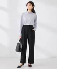 K2LFD03049 a.v.v(アー・ヴェ・ヴェ) ［支持率NO.1/イージーケア/ストレッチ］スッキリ見えワイドパンツ ピンク