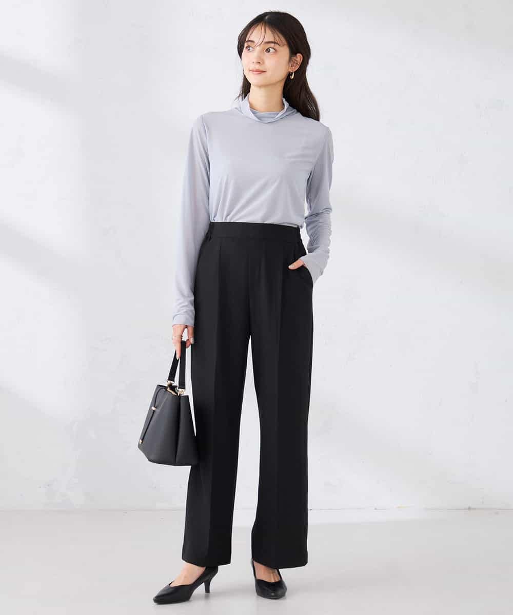 K2LFD03049 a.v.v(アー・ヴェ・ヴェ) ［支持率NO.1/イージーケア/ストレッチ］スッキリ見えワイドパンツ ピンク