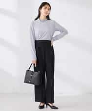 K2LFD03049 a.v.v(アー・ヴェ・ヴェ) ［支持率NO.1/イージーケア/ストレッチ］スッキリ見えワイドパンツ ピンク