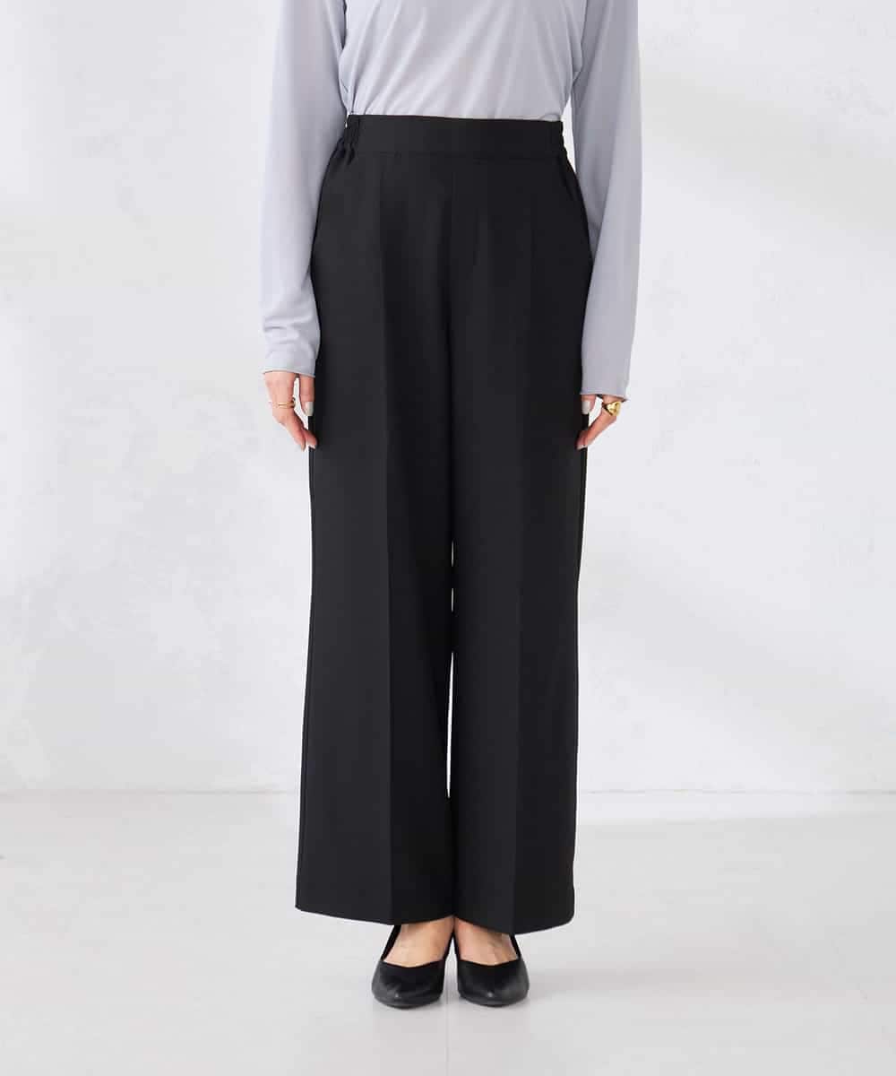 K2LFD03049 a.v.v(アー・ヴェ・ヴェ) ［支持率NO.1/イージーケア/ストレッチ］スッキリ見えワイドパンツ ピンク