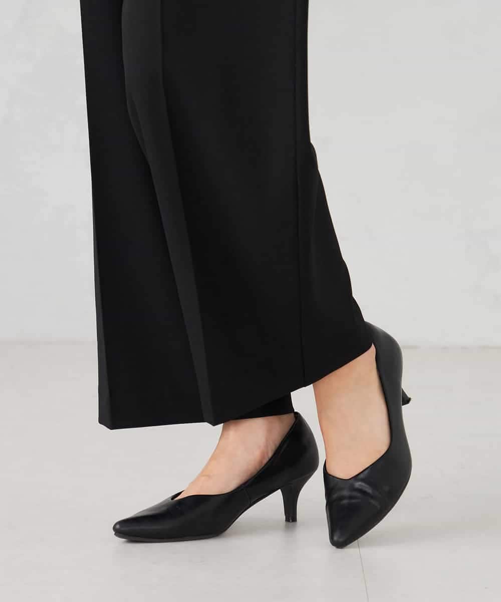 K2LFD03049 a.v.v(アー・ヴェ・ヴェ) ［支持率NO.1/イージーケア/ストレッチ］スッキリ見えワイドパンツ ピンク