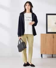 K2LFD04049 a.v.v(アー・ヴェ・ヴェ) ［支持率NO.1/イージーケア］イージーテーパードパンツ ライトカーキ