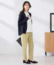 K2LFD04049 a.v.v(アー・ヴェ・ヴェ) ［支持率NO.1/イージーケア］イージーテーパードパンツ ライトカーキ