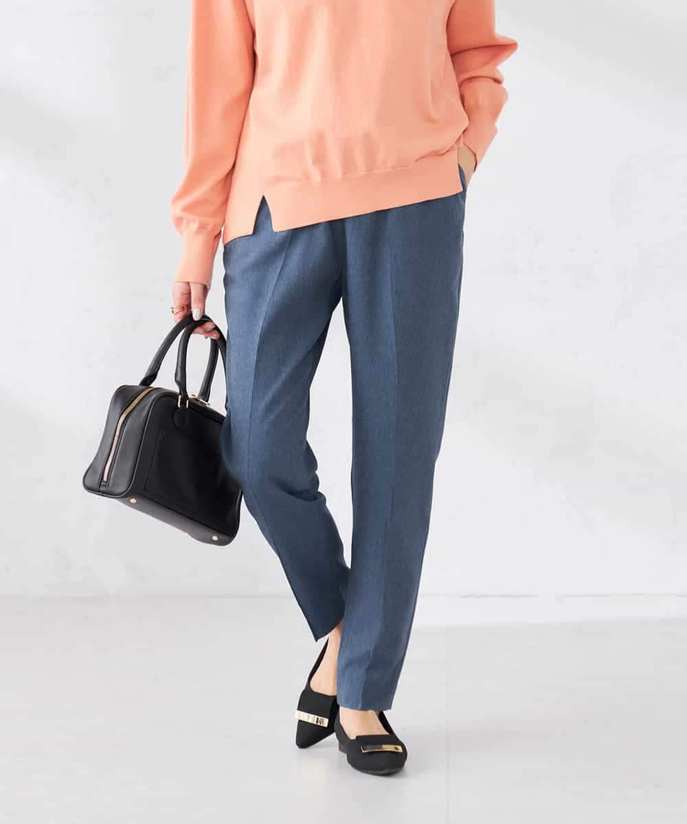 K2LFD04049 a.v.v(アー・ヴェ・ヴェ) ［支持率NO.1/イージーケア］イージーテーパードパンツ ライトカーキ