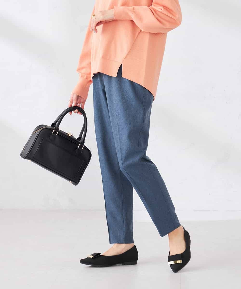 K2LFD04049 a.v.v(アー・ヴェ・ヴェ) ［支持率NO.1/イージーケア］イージーテーパードパンツ ライトカーキ