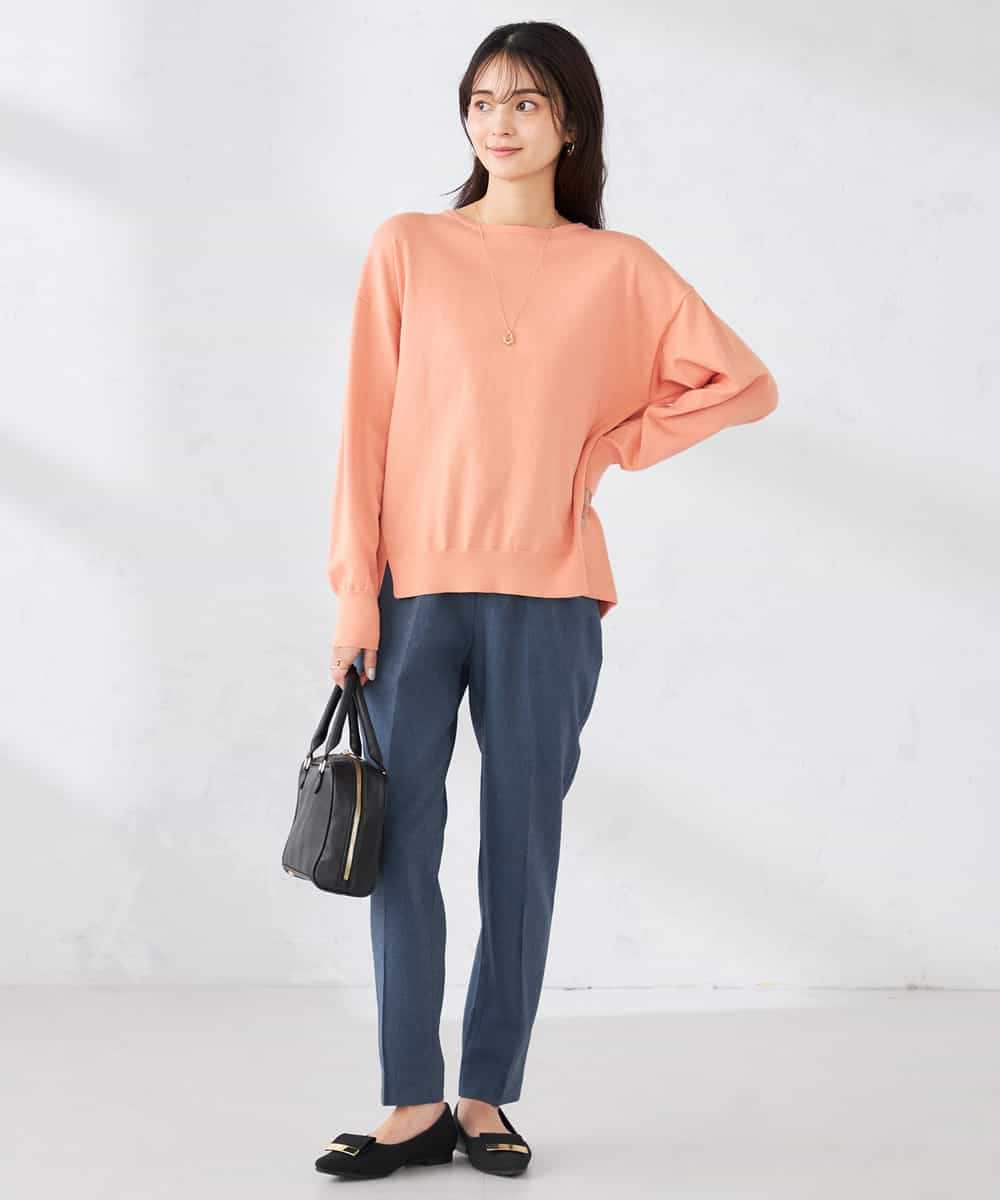 K2LFD04049 a.v.v(アー・ヴェ・ヴェ) ［支持率NO.1/イージーケア］イージーテーパードパンツ ライトカーキ