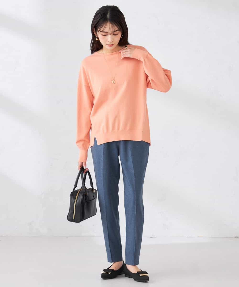 K2LFD04049 a.v.v(アー・ヴェ・ヴェ) ［支持率NO.1/イージーケア］イージーテーパードパンツ ライトカーキ