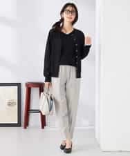 K2LFD04049 a.v.v(アー・ヴェ・ヴェ) ［支持率NO.1/イージーケア］イージーテーパードパンツ ライトカーキ