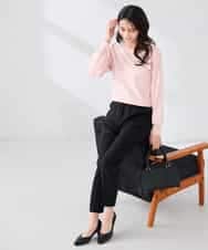 K2LFD04049 a.v.v(アー・ヴェ・ヴェ) ［支持率NO.1/イージーケア］イージーテーパードパンツ ライトカーキ