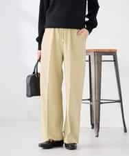 K2LFD05049 a.v.v(アー・ヴェ・ヴェ) ［支持率NO.1/イージーケア］イージーワイドパンツ ライトカーキ