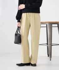 K2LFD05049 a.v.v(アー・ヴェ・ヴェ) ［支持率NO.1/イージーケア］イージーワイドパンツ ライトカーキ