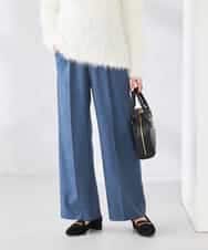 K2LFD05049 a.v.v(アー・ヴェ・ヴェ) ［支持率NO.1/イージーケア］イージーワイドパンツ ライトカーキ