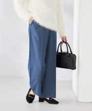 K2LFD05049 a.v.v(アー・ヴェ・ヴェ) ［支持率NO.1/イージーケア］イージーワイドパンツ ライトカーキ