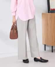 K2LFD05049 a.v.v(アー・ヴェ・ヴェ) ［支持率NO.1/イージーケア］イージーワイドパンツ ライトカーキ