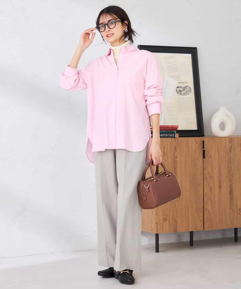 K2LFD05049 a.v.v(アー・ヴェ・ヴェ) ［支持率NO.1/イージーケア］イージーワイドパンツ ライトカーキ