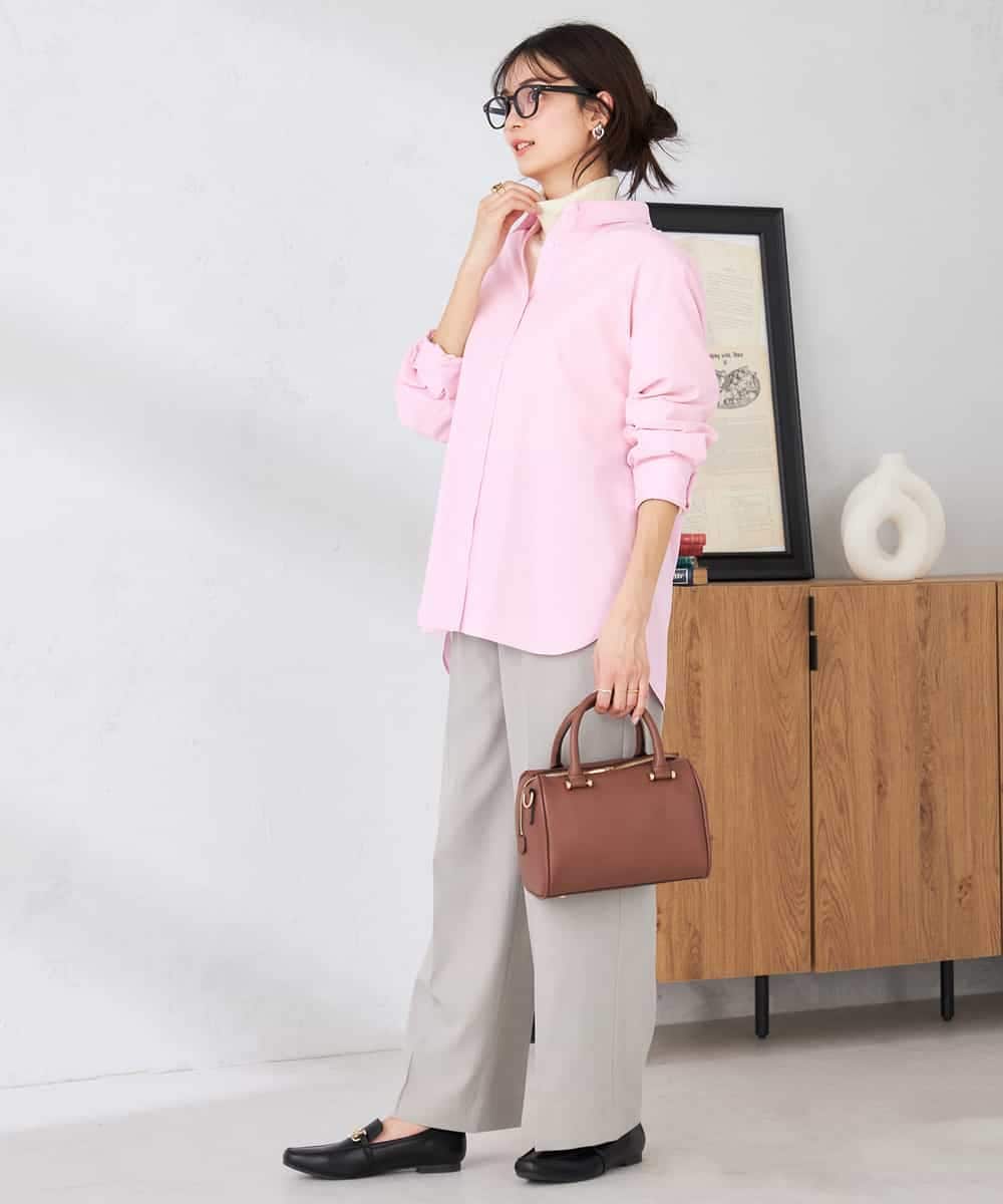 K2LFD05049 a.v.v(アー・ヴェ・ヴェ) ［支持率NO.1/イージーケア］イージーワイドパンツ ライトカーキ