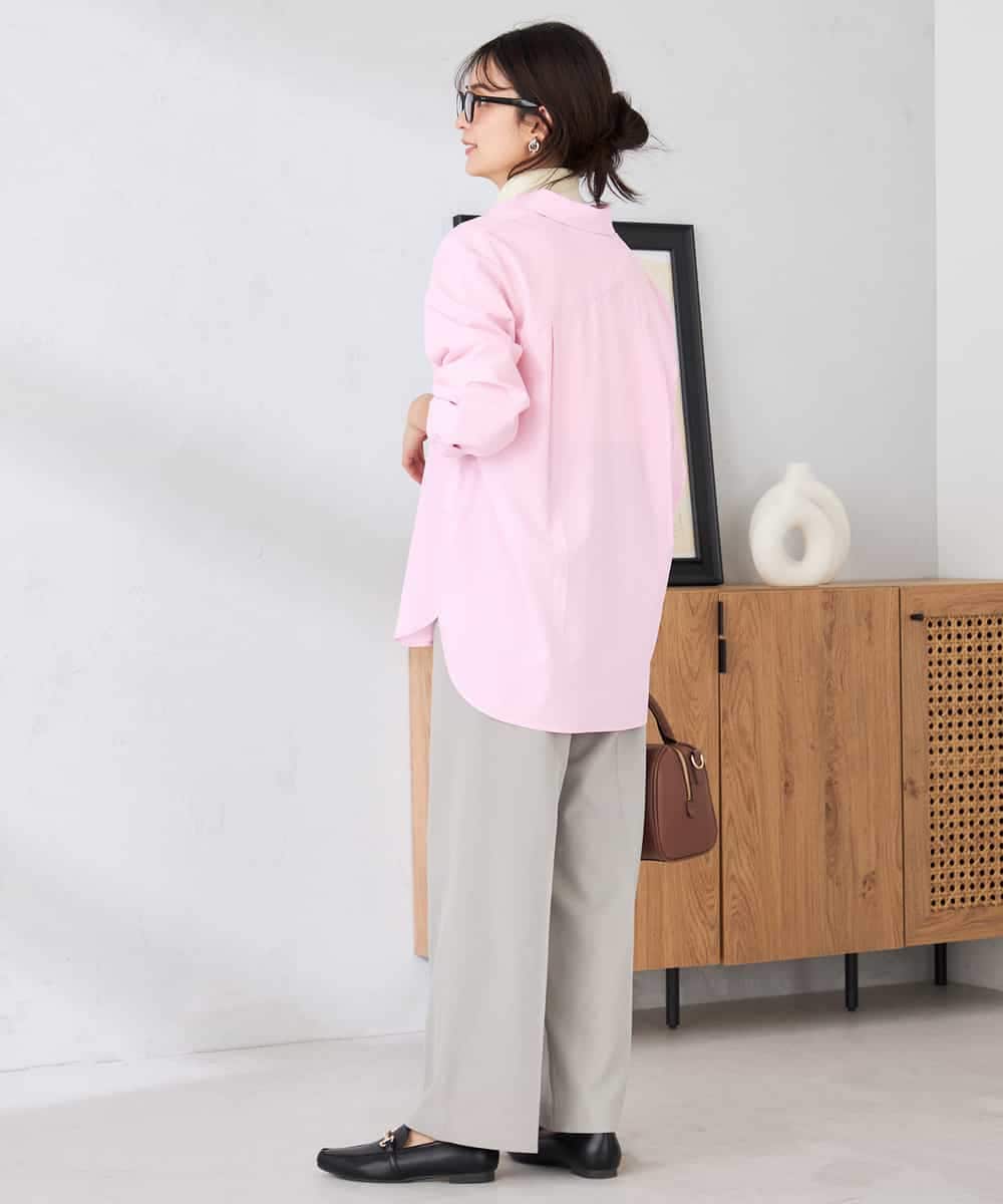 K2LFD05049 a.v.v(アー・ヴェ・ヴェ) ［支持率NO.1/イージーケア］イージーワイドパンツ ライトカーキ