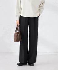 K2LFD05049 a.v.v(アー・ヴェ・ヴェ) ［支持率NO.1/イージーケア］イージーワイドパンツ ライトカーキ