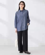 K2LFD05049 a.v.v(アー・ヴェ・ヴェ) ［支持率NO.1/イージーケア］イージーワイドパンツ ライトカーキ