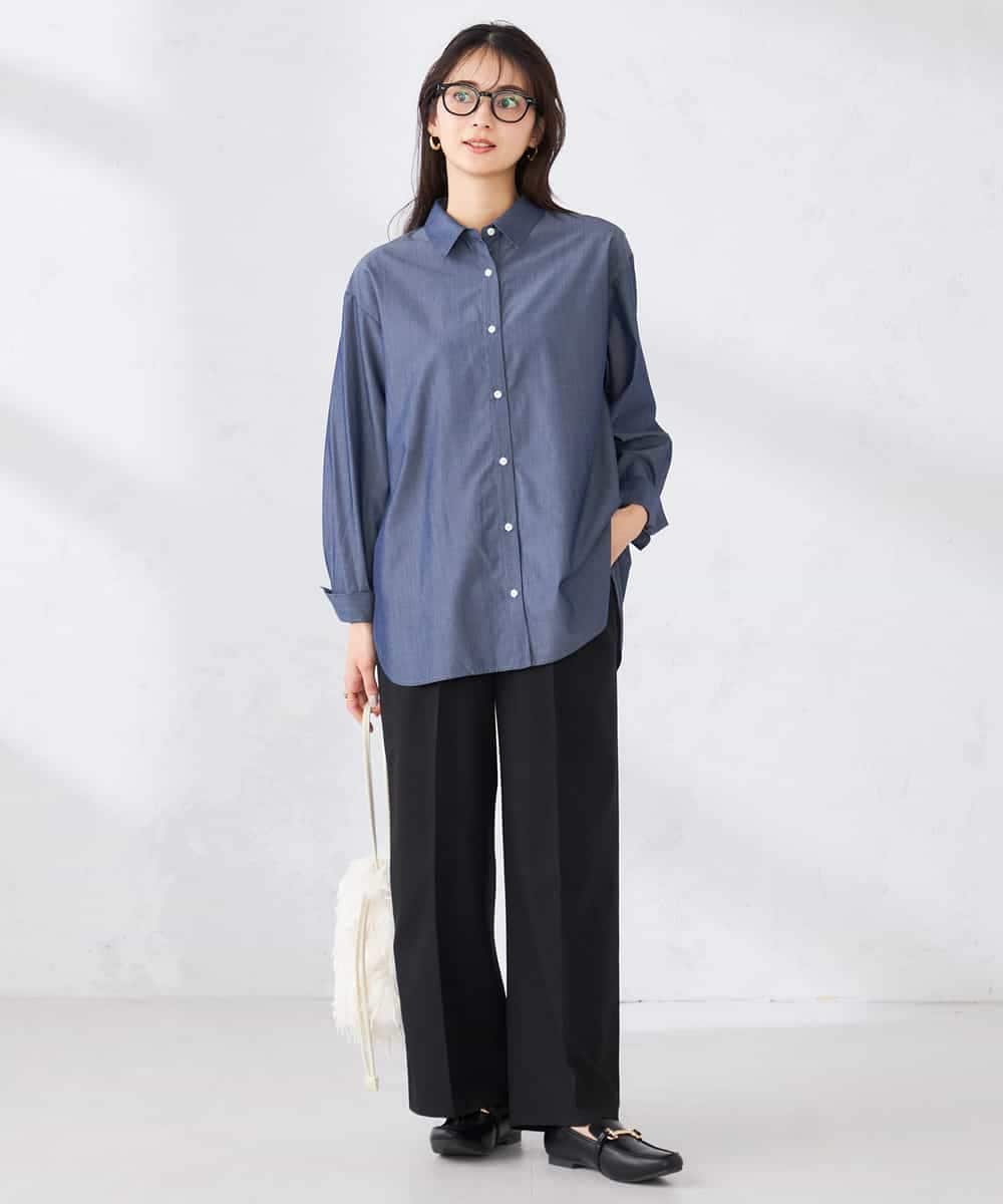 K2LFD05049 a.v.v(アー・ヴェ・ヴェ) ［支持率NO.1/イージーケア］イージーワイドパンツ ライトカーキ