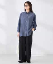 K2LFD05049 a.v.v(アー・ヴェ・ヴェ) ［支持率NO.1/イージーケア］イージーワイドパンツ ライトカーキ