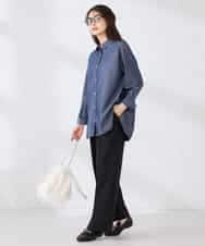 K2LFD05049 a.v.v(アー・ヴェ・ヴェ) ［支持率NO.1/イージーケア］イージーワイドパンツ ライトカーキ