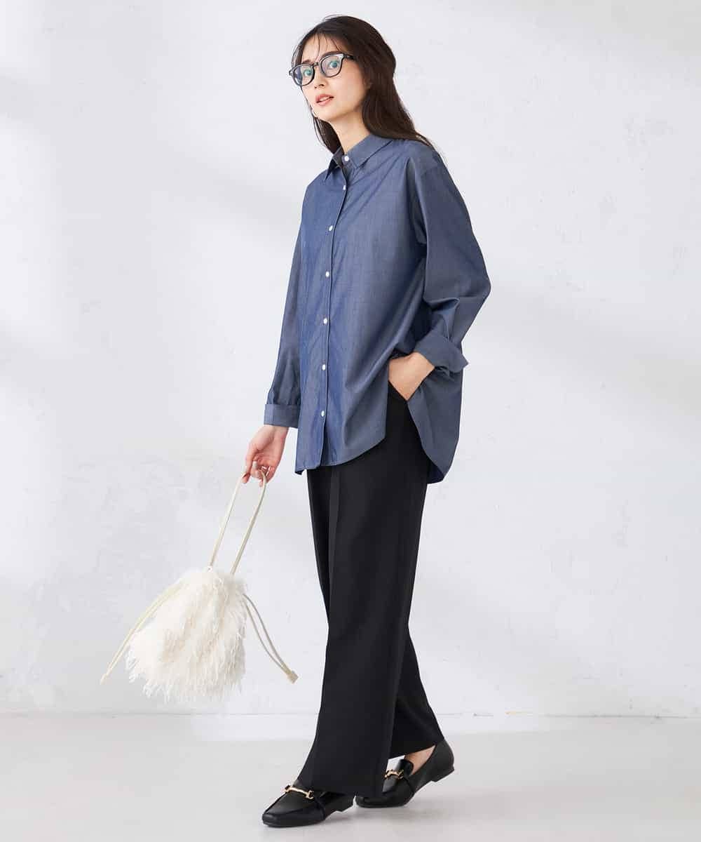 K2LFD05049 a.v.v(アー・ヴェ・ヴェ) ［支持率NO.1/イージーケア］イージーワイドパンツ ライトカーキ