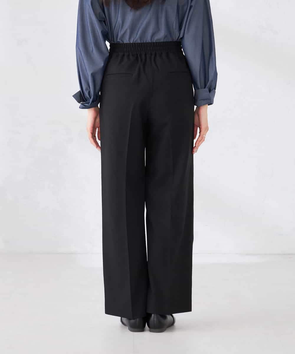 K2LFD05049 a.v.v(アー・ヴェ・ヴェ) ［支持率NO.1/イージーケア］イージーワイドパンツ ライトカーキ