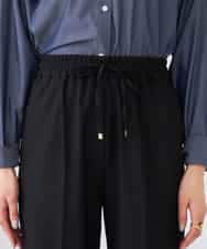 K2LFD05049 a.v.v(アー・ヴェ・ヴェ) ［支持率NO.1/イージーケア］イージーワイドパンツ ライトカーキ