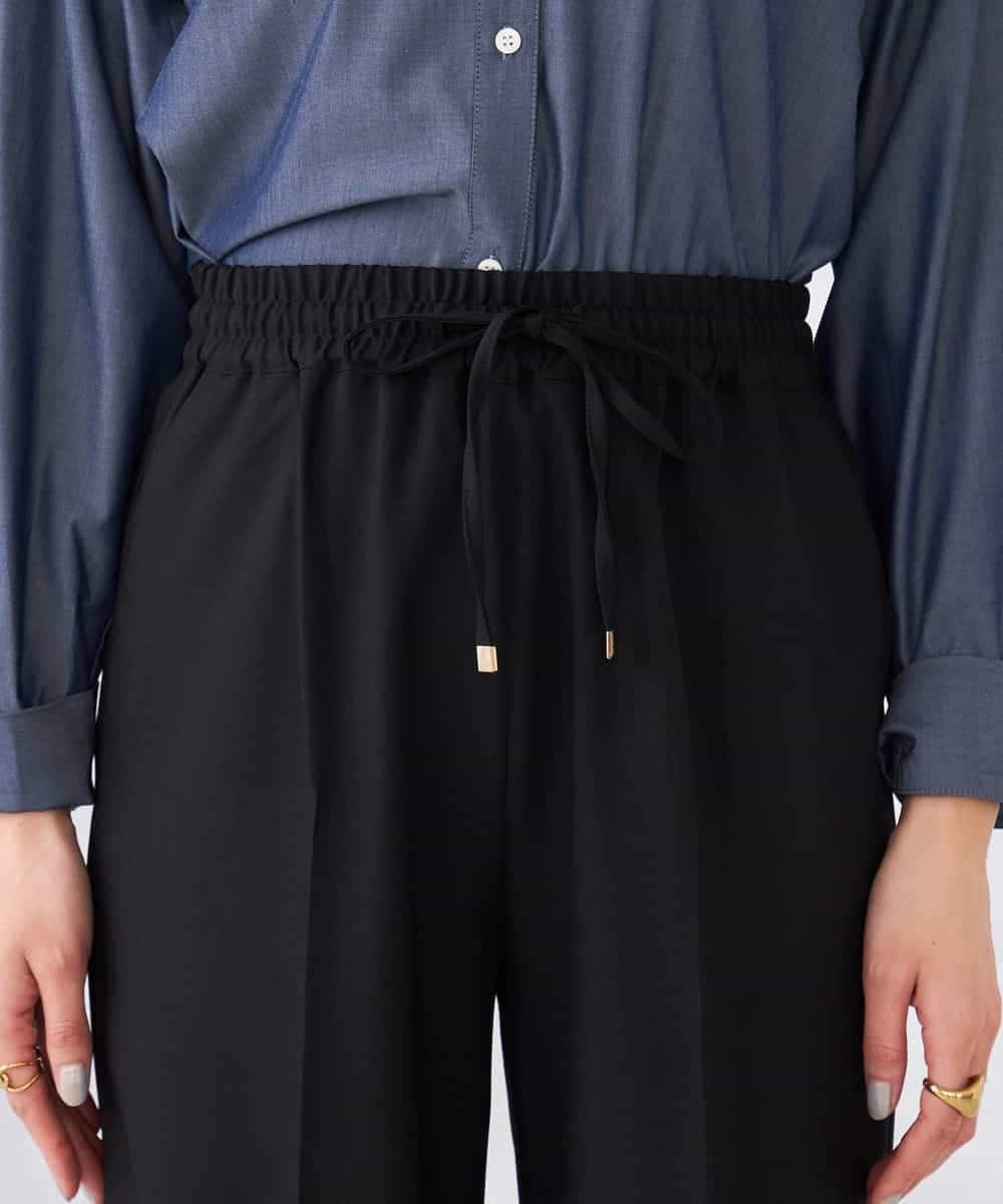 K2LFD05049 a.v.v(アー・ヴェ・ヴェ) ［支持率NO.1/イージーケア］イージーワイドパンツ ライトカーキ