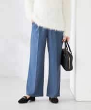 K2LFD05049 a.v.v(アー・ヴェ・ヴェ) ［支持率NO.1/イージーケア］イージーワイドパンツ ブルー