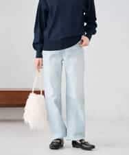 K2LFD08059 a.v.v(アー・ヴェ・ヴェ) ストレートデニムパンツ ライトブルー