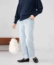 K2LFD08059 a.v.v(アー・ヴェ・ヴェ) ストレートデニムパンツ ライトブルー