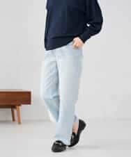 K2LFD08059 a.v.v(アー・ヴェ・ヴェ) ストレートデニムパンツ ライトブルー