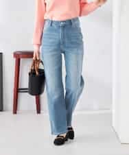 K2LFD08059 a.v.v(アー・ヴェ・ヴェ) ストレートデニムパンツ ライトブルー