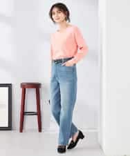 K2LFD08059 a.v.v(アー・ヴェ・ヴェ) ストレートデニムパンツ ライトブルー