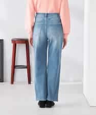 K2LFD08059 a.v.v(アー・ヴェ・ヴェ) ストレートデニムパンツ ライトブルー