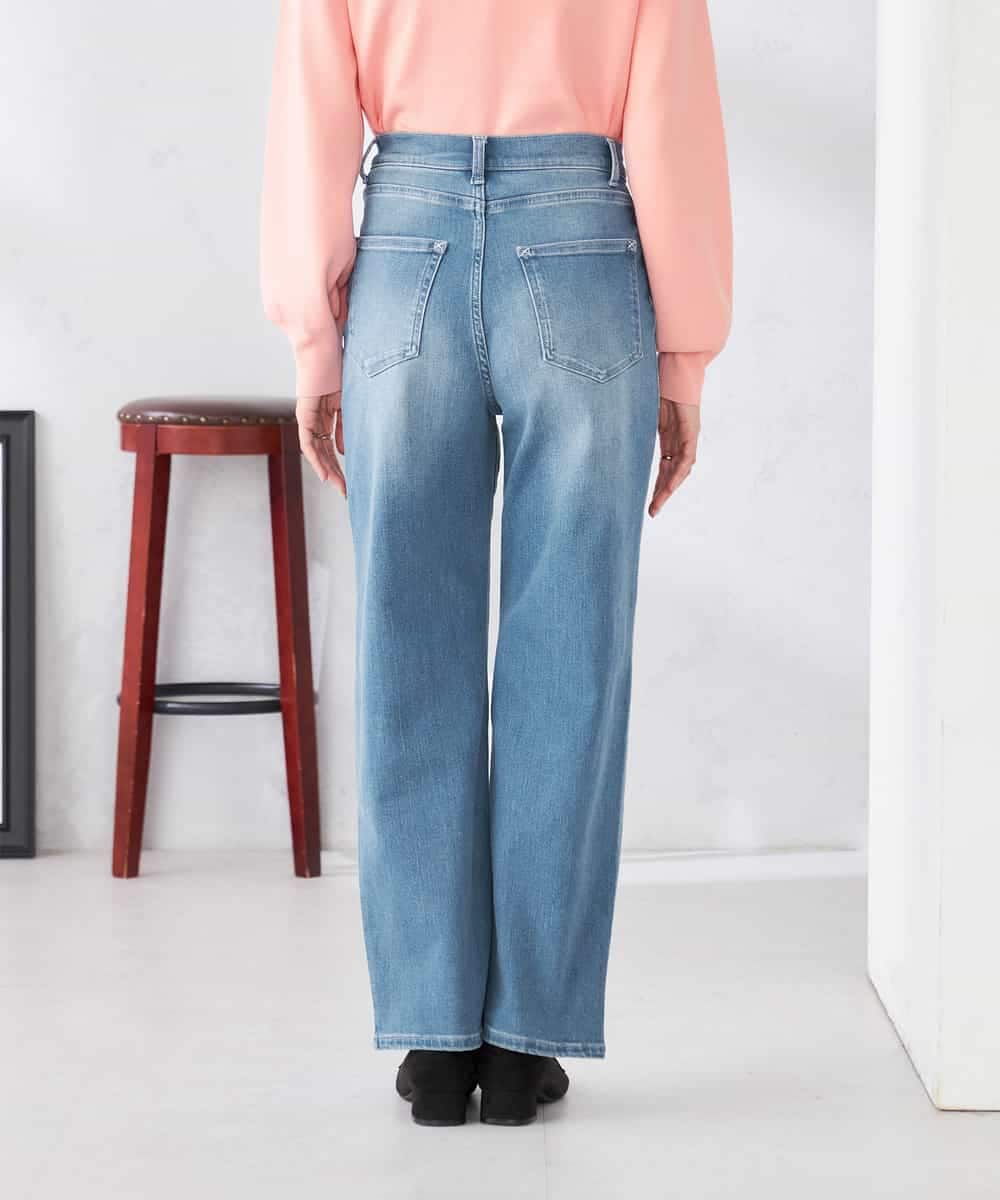 K2LFD08059 a.v.v(アー・ヴェ・ヴェ) ストレートデニムパンツ ライトブルー