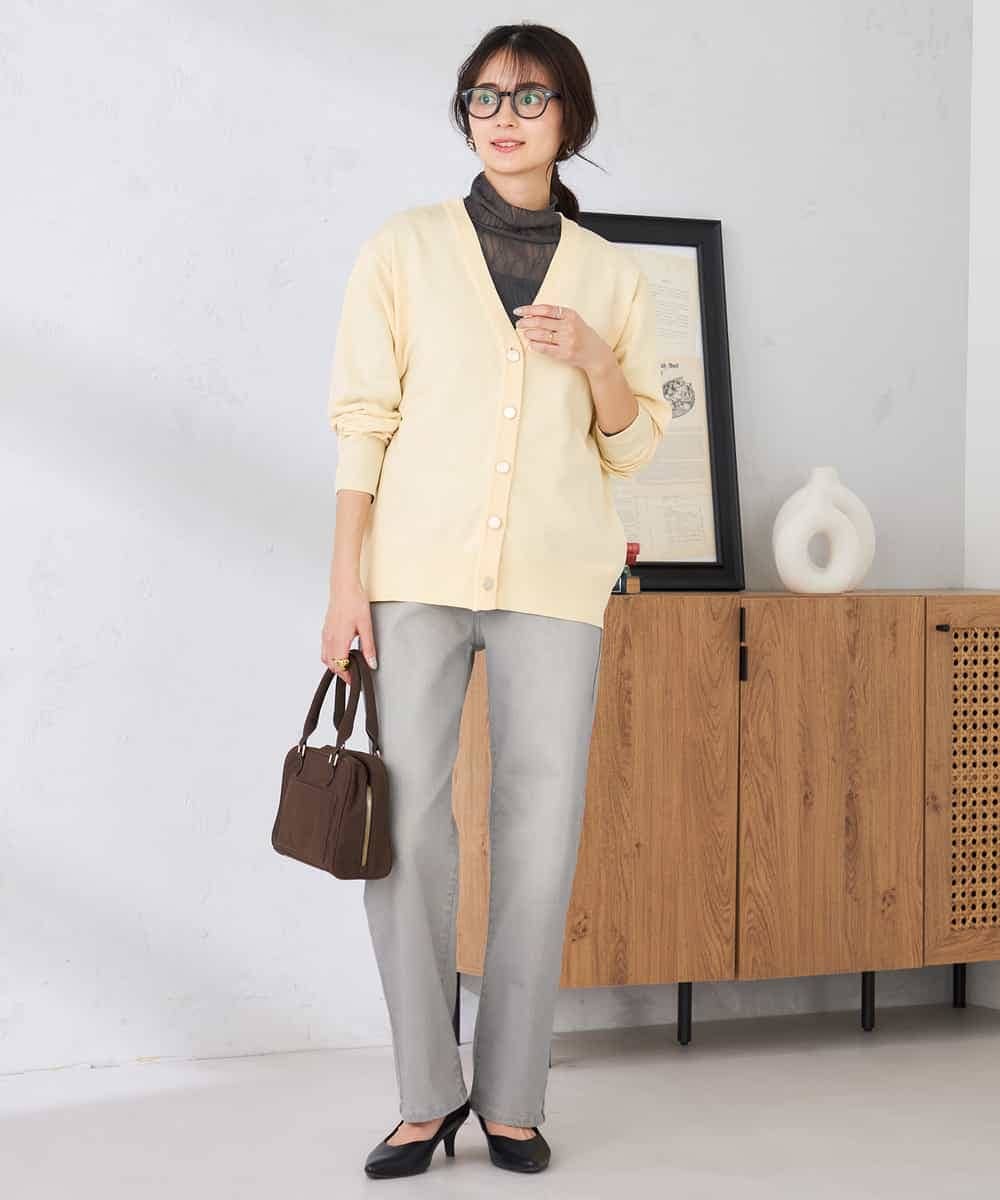 K2LFD08059 a.v.v(アー・ヴェ・ヴェ) ストレートデニムパンツ ライトブルー